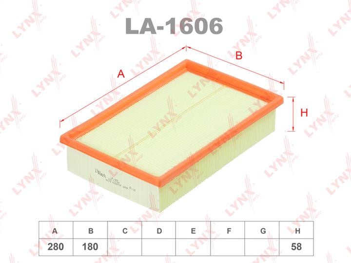 LYNXauto LA-1606 Air filter LA1606