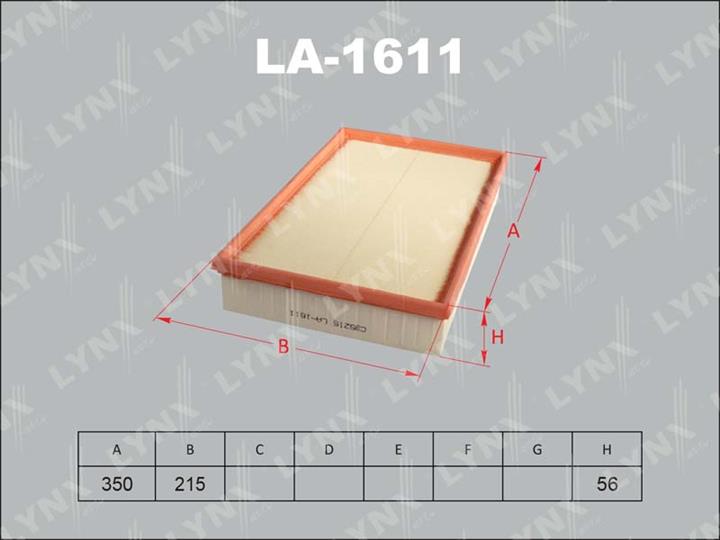 LYNXauto LA-1611 Air filter LA1611