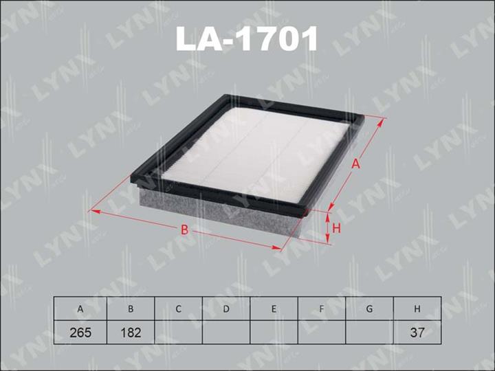 LYNXauto LA-1701 Air filter LA1701