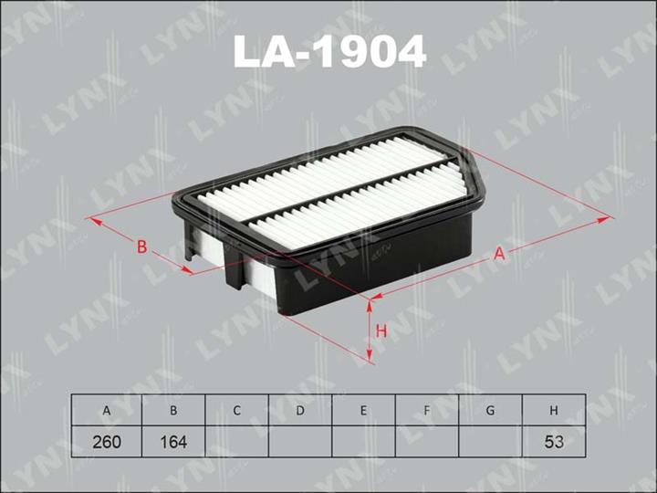 LYNXauto LA-1904 Air filter LA1904