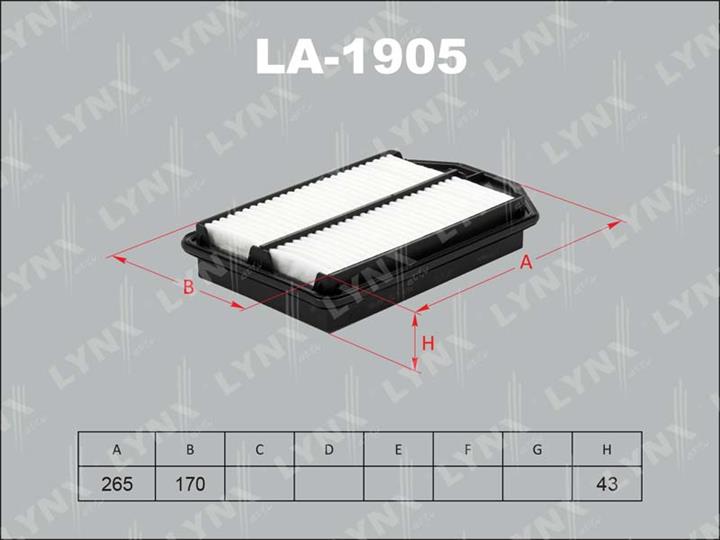 LYNXauto LA-1905 Air filter LA1905