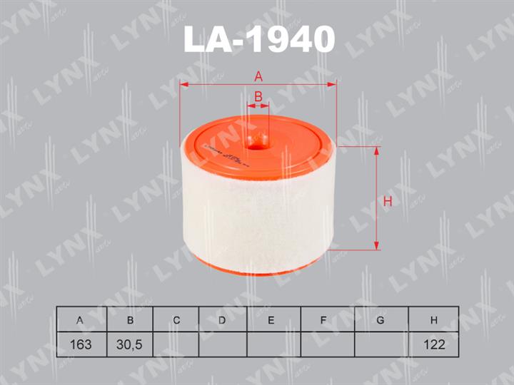 LYNXauto LA-1940 Air filter LA1940
