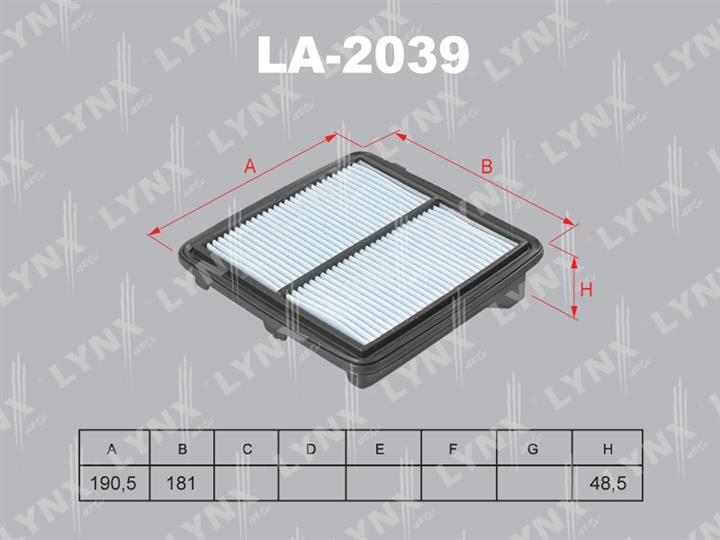 LYNXauto LA-2039 Air filter LA2039