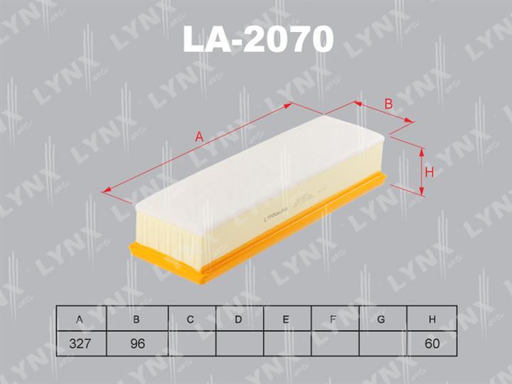 LYNXauto LA-2070 Air filter LA2070