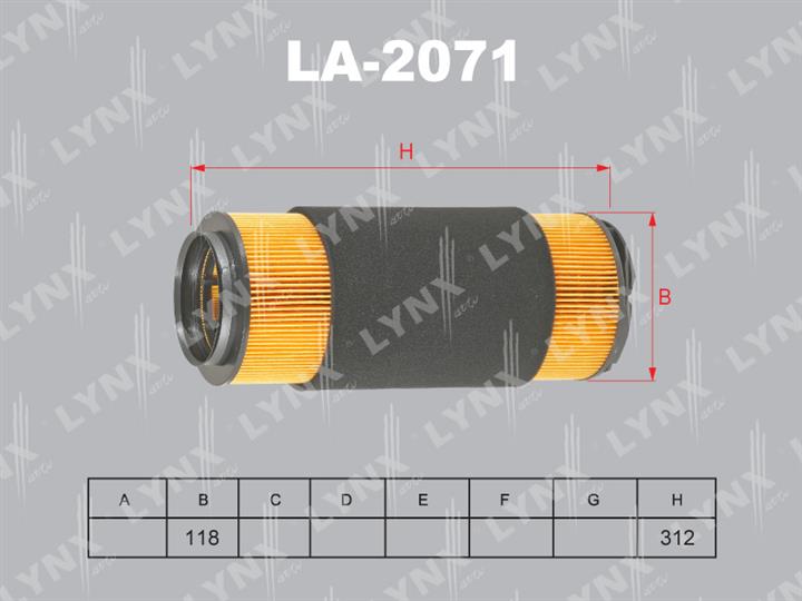 LYNXauto LA-2071 Air filter LA2071