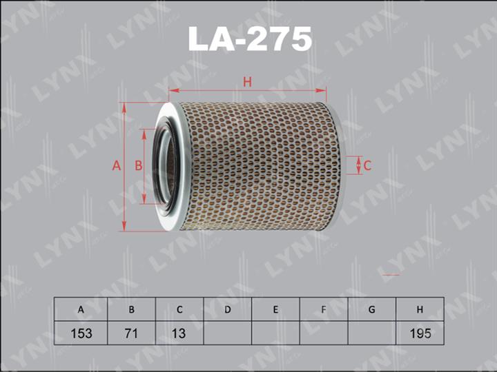 LYNXauto LA-275 Air filter LA275