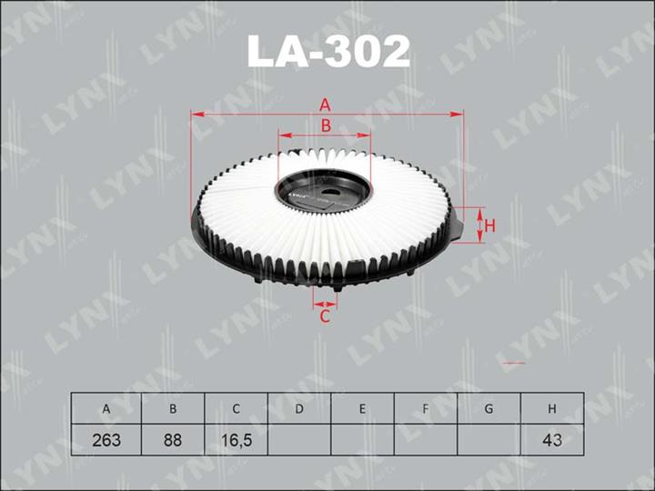 LYNXauto LA-302 Air filter LA302