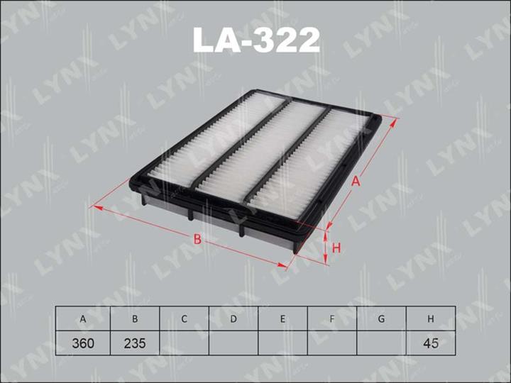LYNXauto LA-322 Air filter LA322