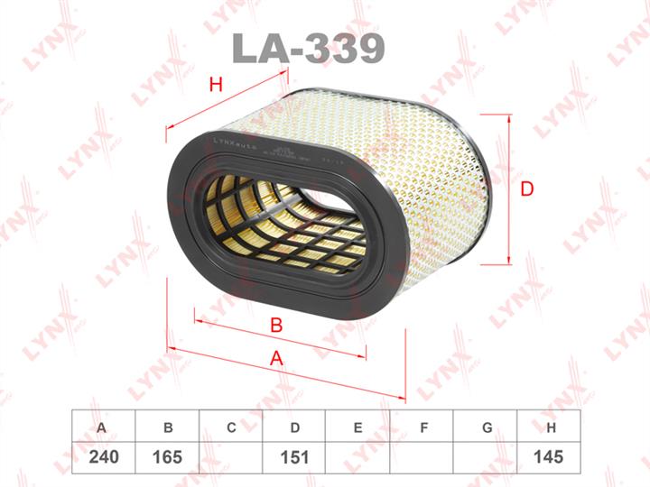 LYNXauto LA-339 Air filter LA339