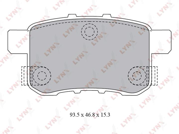 LYNXauto BD-3431 Brake Pad Set, disc brake BD3431