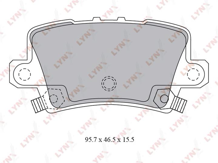 LYNXauto BD-3432 Brake Pad Set, disc brake BD3432