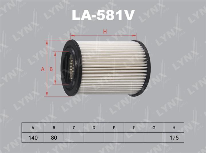 LYNXauto LA-581V Air filter LA581V