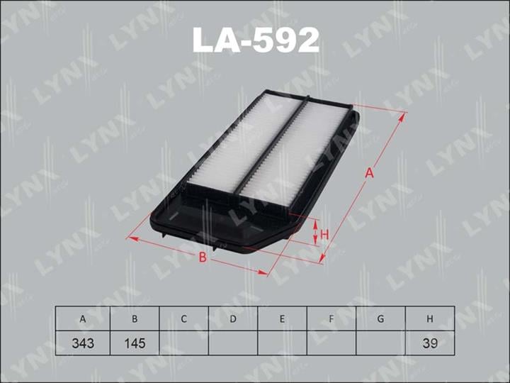 LYNXauto LA-592 Air filter LA592