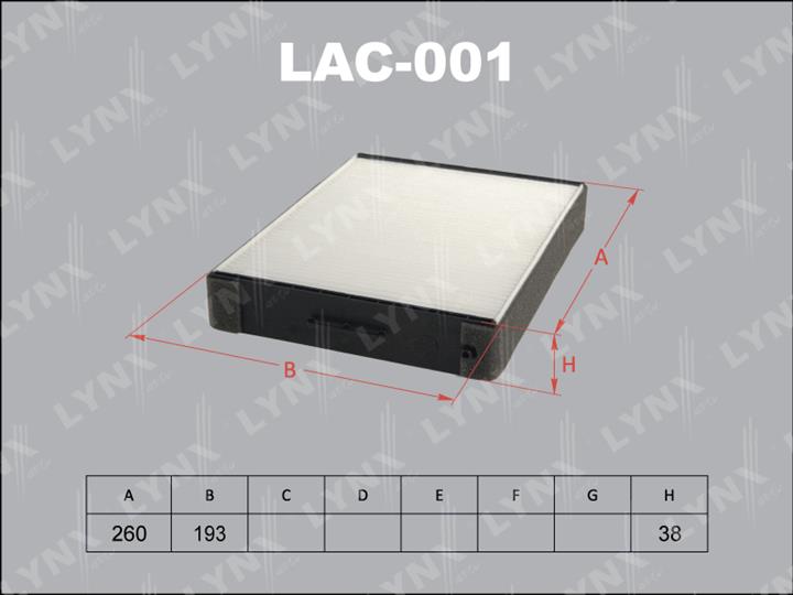 LYNXauto LAC-001 Filter, interior air LAC001