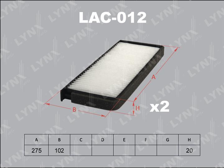 LYNXauto LAC-012 Filter, interior air LAC012