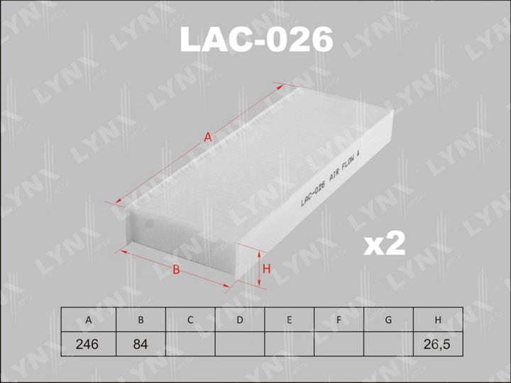 LYNXauto LAC-026 Filter, interior air LAC026