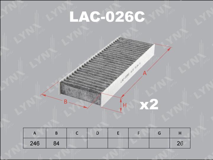 LYNXauto LAC-026C Filter, interior air LAC026C