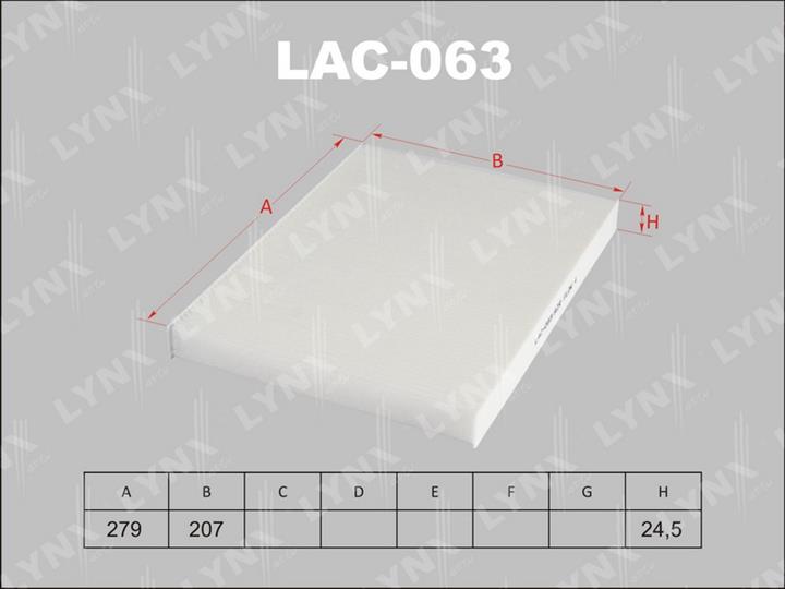 LYNXauto LAC-063 Filter, interior air LAC063