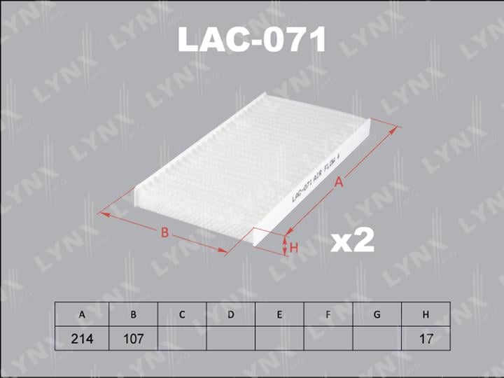 LYNXauto LAC-071 Filter, interior air LAC071