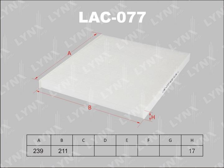 LYNXauto LAC-077 Filter, interior air LAC077