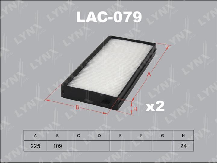 LYNXauto LAC-079 Filter, interior air LAC079