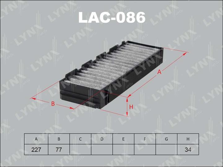 LYNXauto LAC-086 Filter, interior air LAC086