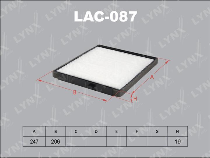 LYNXauto LAC-087 Filter, interior air LAC087