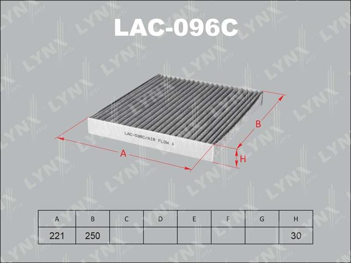 LYNXauto LAC-096C Activated Carbon Cabin Filter LAC096C