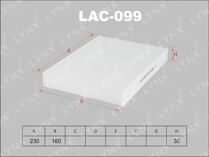 LYNXauto LAC-099 Filter, interior air LAC099