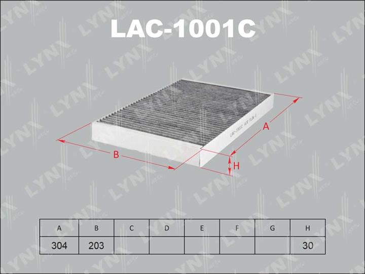 LYNXauto LAC-1001C Activated Carbon Cabin Filter LAC1001C