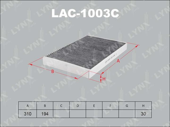 LYNXauto LAC-1003C Activated Carbon Cabin Filter LAC1003C
