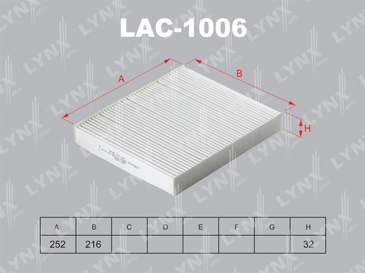 LYNXauto LAC-1006 Filter, interior air LAC1006