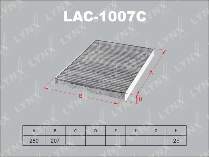 LYNXauto LAC-1007C Activated Carbon Cabin Filter LAC1007C
