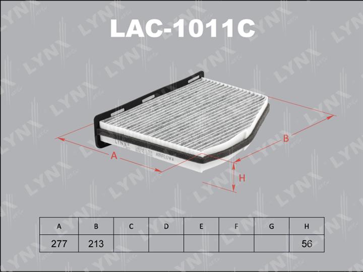 LYNXauto LAC-1011C Activated Carbon Cabin Filter LAC1011C