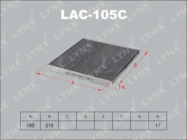 LYNXauto LAC-105C Activated Carbon Cabin Filter LAC105C