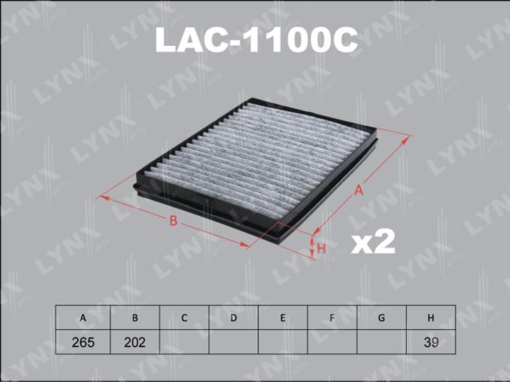 LYNXauto LAC-1100C Activated Carbon Cabin Filter LAC1100C