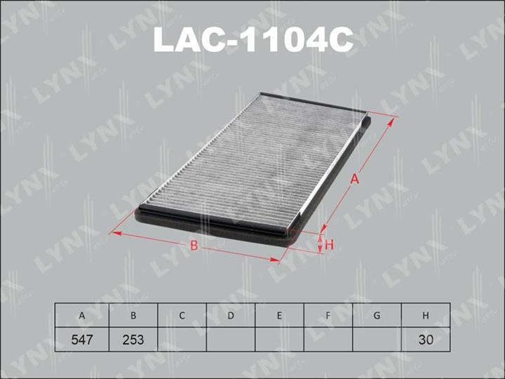 LYNXauto LAC-1104C Activated Carbon Cabin Filter LAC1104C