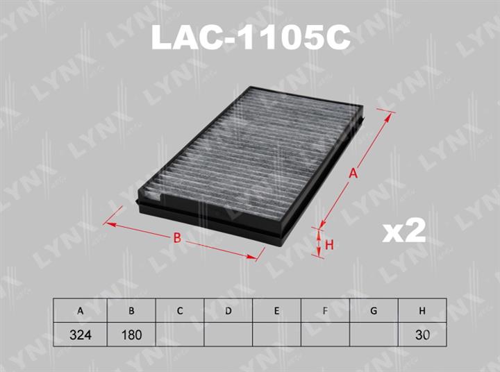 LYNXauto LAC-1105C Activated Carbon Cabin Filter LAC1105C