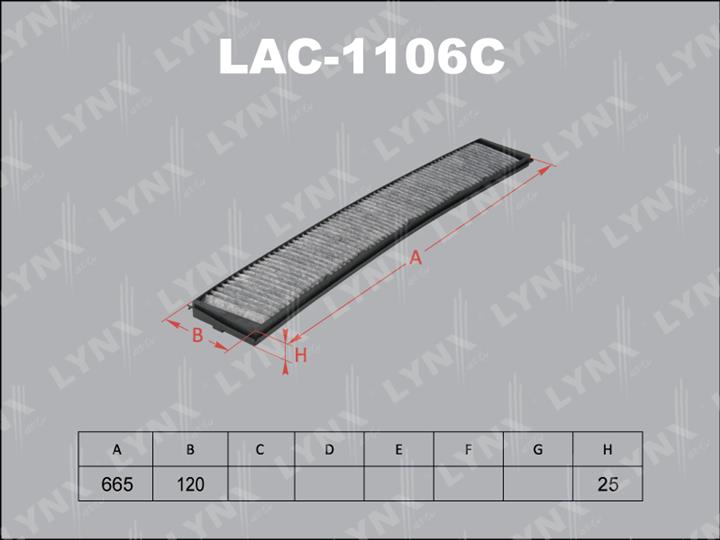 LYNXauto LAC-1106C Activated Carbon Cabin Filter LAC1106C