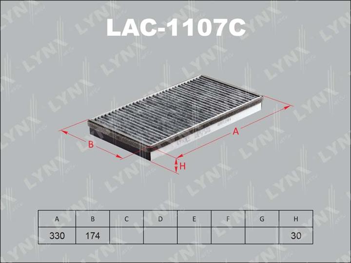 LYNXauto LAC-1107C Activated Carbon Cabin Filter LAC1107C