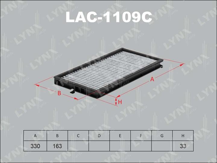 LYNXauto LAC-1109C Activated Carbon Cabin Filter LAC1109C