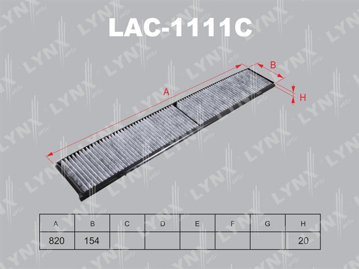 LYNXauto LAC-1111C Activated Carbon Cabin Filter LAC1111C