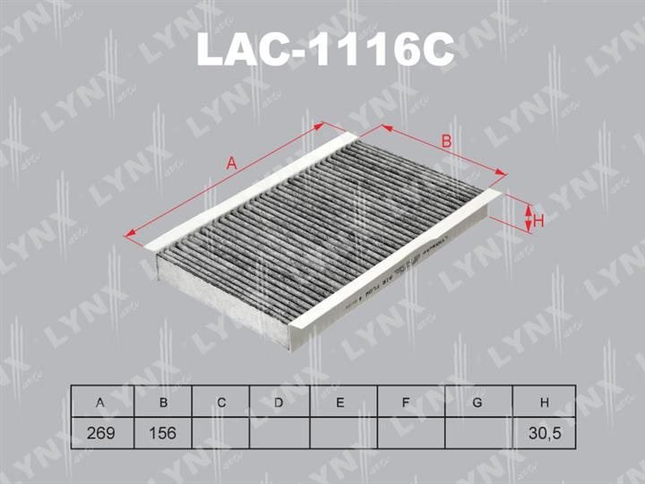 LYNXauto LAC-1116C Activated Carbon Cabin Filter LAC1116C