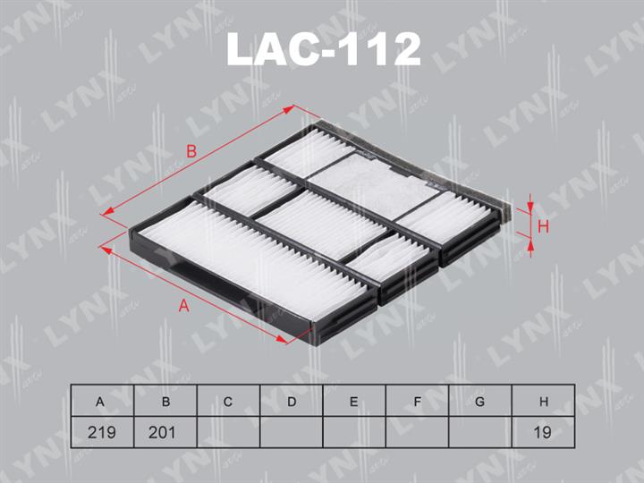 LYNXauto LAC-112 Filter, interior air LAC112