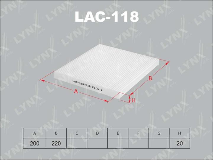 LYNXauto LAC-118 Filter, interior air LAC118