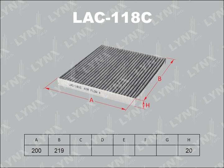 LYNXauto LAC-118C Filter, interior air LAC118C
