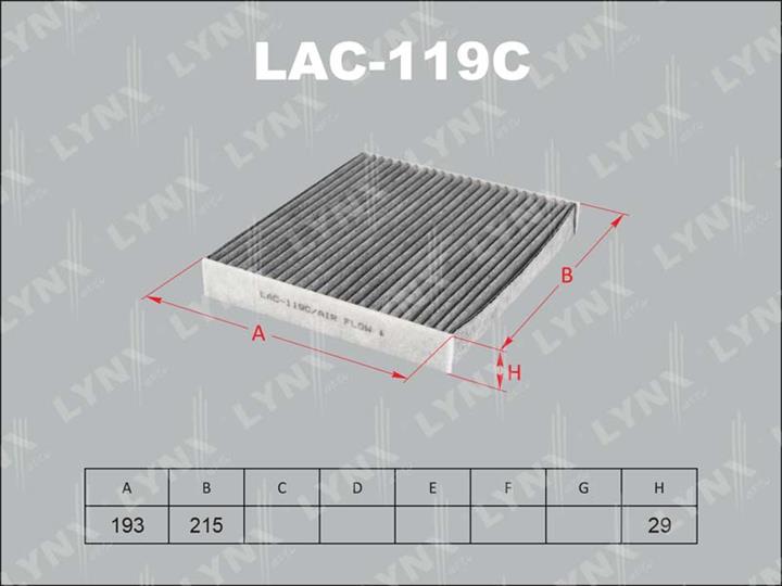 LYNXauto LAC-119C Filter, interior air LAC119C