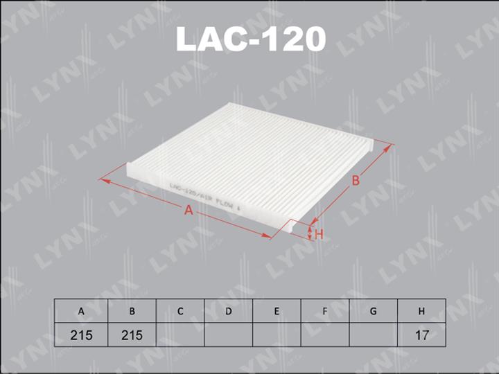 LYNXauto LAC-120 Filter, interior air LAC120