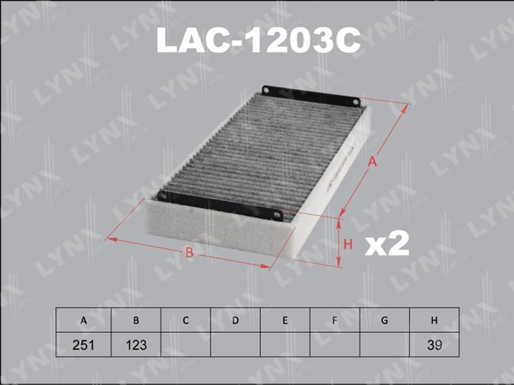 LYNXauto LAC-1203C Activated Carbon Cabin Filter LAC1203C