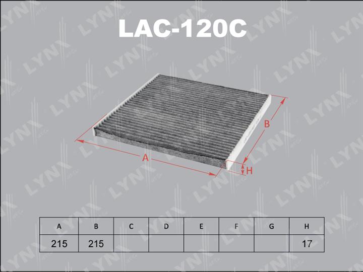 LYNXauto LAC-120C Filter, interior air LAC120C
